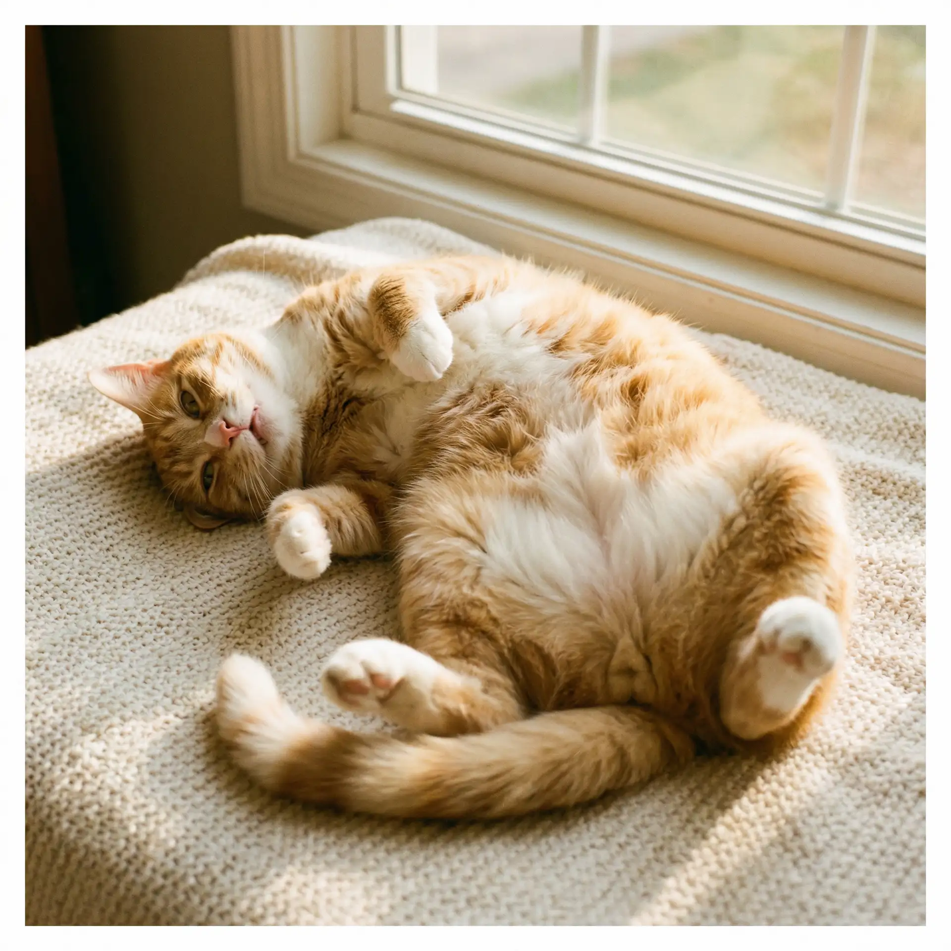 猫咪仰躺露出肚皮 - 辣妹梦幻组